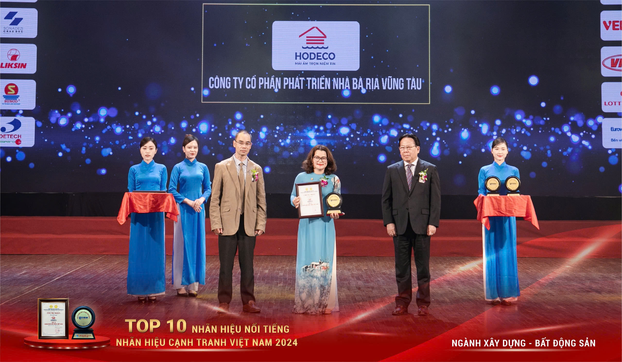 HODECO Top 10 Nhãn hiệu Nổi tiếng Việt Nam ngành Bất động sản – Xây dựng năm 2024