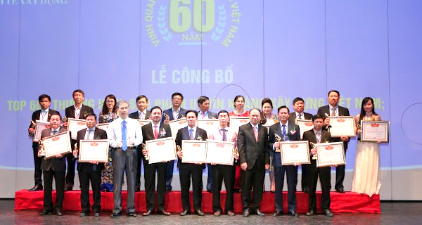 HODECO vinh dự vào top 60 doanh nghiệp thương hiệu, sản phẩm uy tín ngành xây dựng