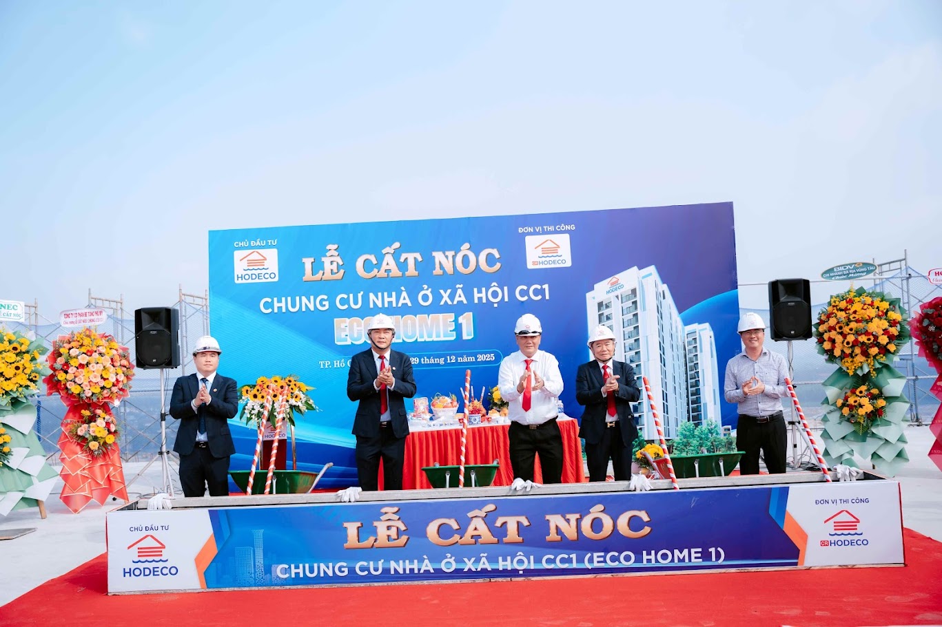 HODECO Holds Topping Out Ceremony for Eco Home 1 Social Housing Apartments